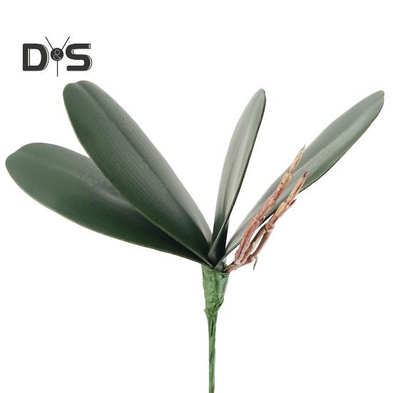 Прозрачная текстура, искусственное растение без полива, яркие поддельные листья орхидеи фаленопсис