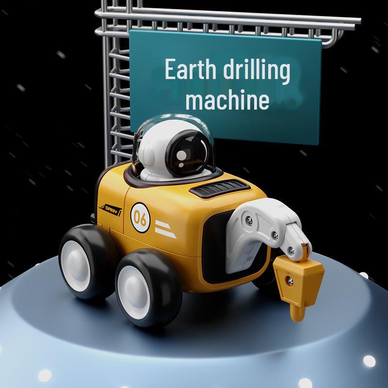 Набор игрушечных машинок «Астронавт» с инерционным экскаватором и бульдозером, нажимаемым на свисток