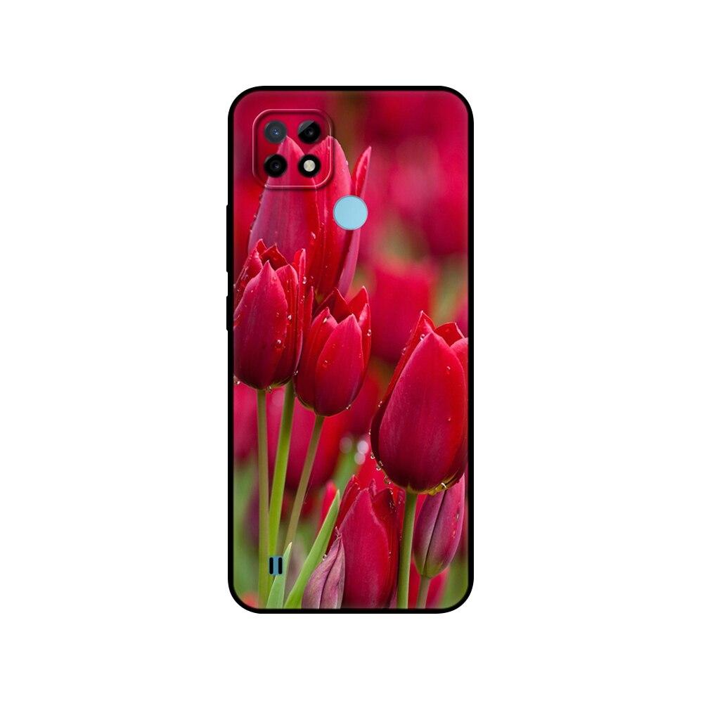 Силиконовый чехол для Realme C21 для OPPO RealmeC21 C 21, чехлы для телефонов 6,5 дюйма; Funda RMX3201 Bumper Capa Etui Мягкий черный чехол из ТПУ