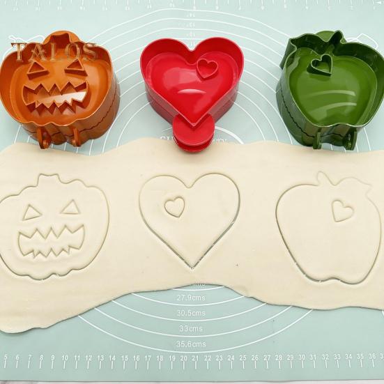 3 шт./компл. формы для печенья, рождественские пищевые сорта, различные формы, антипригарное легкосъемное приспособление для теста, карманные ручные формы для пирога, инструмент для праздничного приготовления пищи