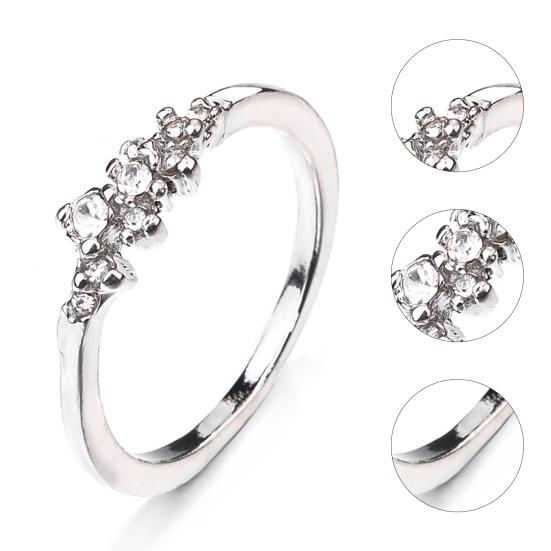 Женское кольцо с 9 стразами, геометрические украшения, красивое кольцо на палец