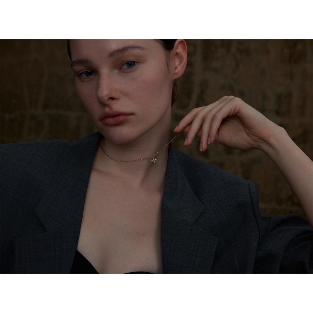 Yhpup Fashion Chic Cross Shiny Pendant Necklace Cubic Zirconia Exquisite Casting Technology Gold Platinum Plated Jewelry Gift