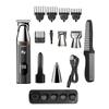 KEMEI KM-5857 All-in-One Led Digital Display Shaver with Base Large Capacity Battery Lcd Display Scraper Slicked Hair Clippers with Guide Combs