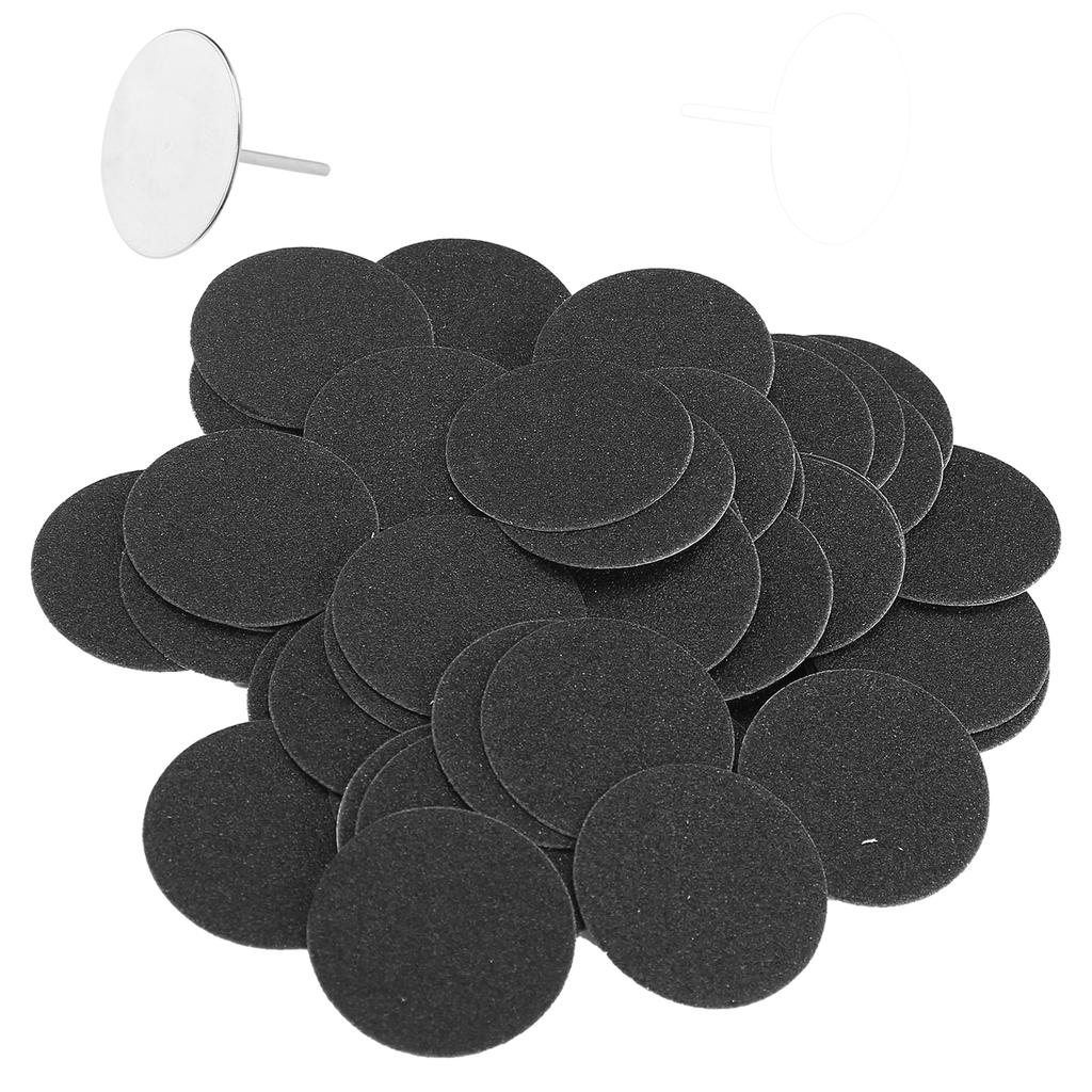 50pcs Electric Callus Remover Sandpaper Discs Pedicure Tool Replacement Accessory with Shaft35mm