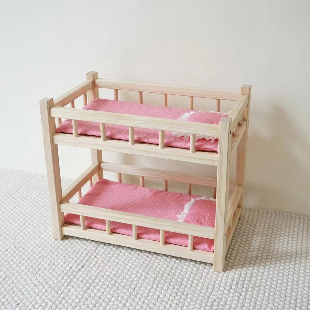 Детский деревянный набор стиральной машины и кукольная кроватка - Идеально для игровых зон детского сада и подарков на день рождения