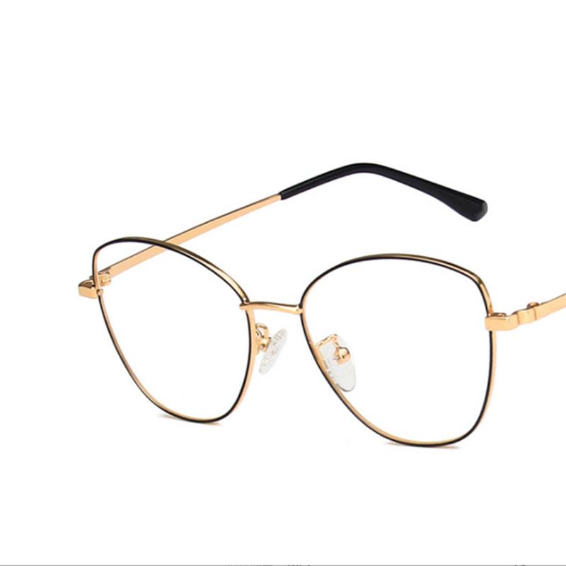 Fashion Cat Eyes Metal Frame Clear Glasses Myopia Nerd Spectacles -0.5 -1.0 -2.0 -3.0 -4.0 To -6.0