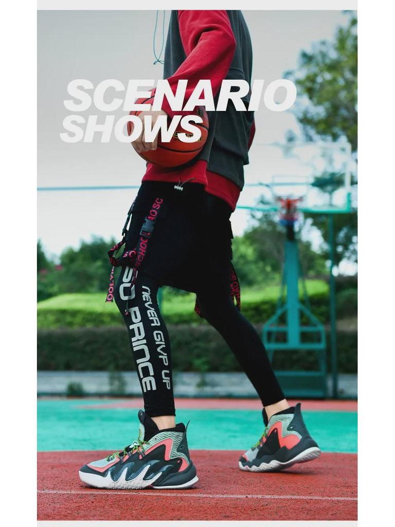 Мужские модные высокие баскетбольные кроссовки на осень — большой размер, толстая подошва, повседневный и спортивный дизайн