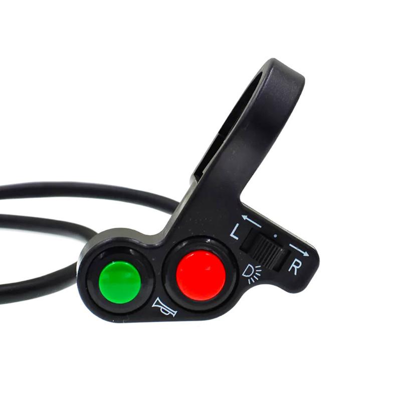 Motorcycle Handlebar Switch Electric Bike Scooter Horn Turn Signals On/Off Button Light Switch
