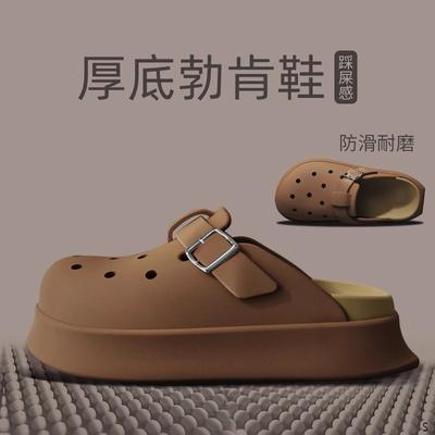 Теплые пляжные сандалии с закрытым носком, женские, новые летние, на толстой подошве, домашняя обувь, мягкая подошва