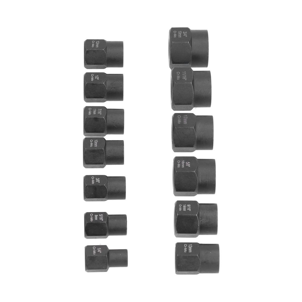 Набор из 13 инструментов для извлечения гаек Прочный ударный инструмент для извлечения болтов и гаек с футляром для хранения