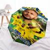 Personalized Name Brazilian football player Print Umbrella, UV Shielding. It Has Eight Sturdy Ribs for Outdoor Use And Perfect As a Holiday Gift