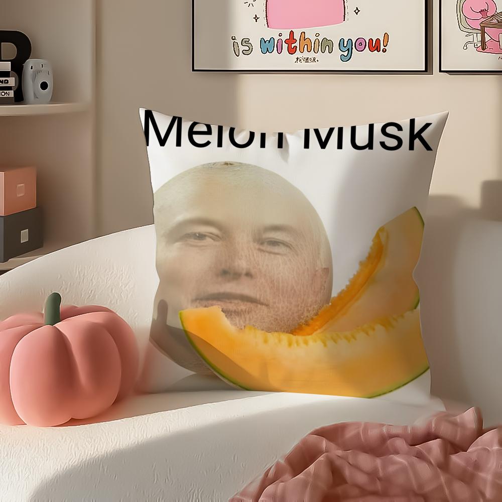 EElon MMusk meme Cushion Cover Pillowcase Short Plush Invisible zipper Room Sofa Cushion Cover