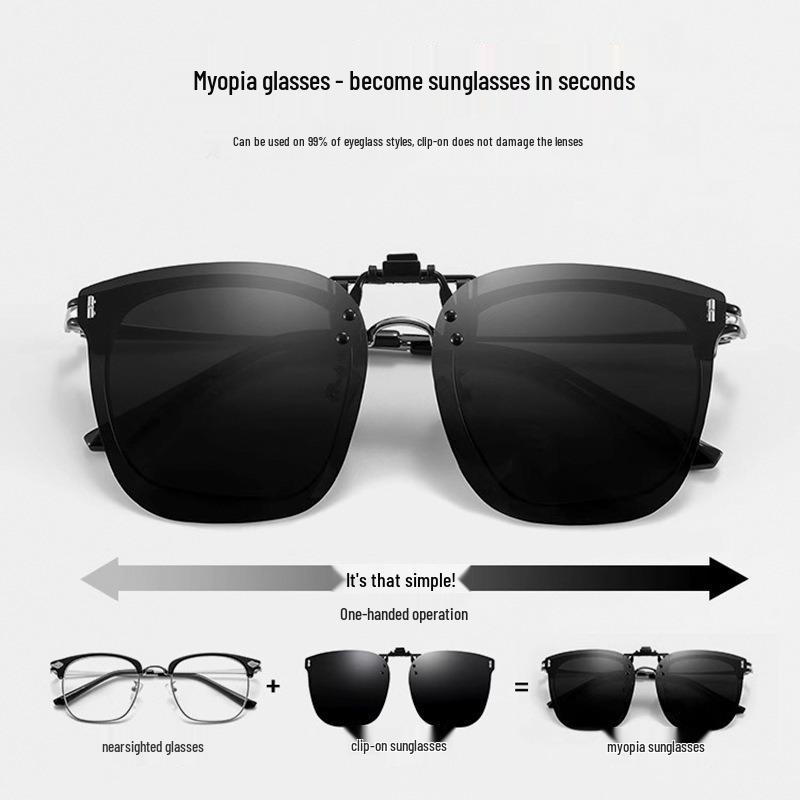 Поляризованные солнцезащитные очки-клипсы для вождения - Модные очки ночного видения для мужчин и женщин