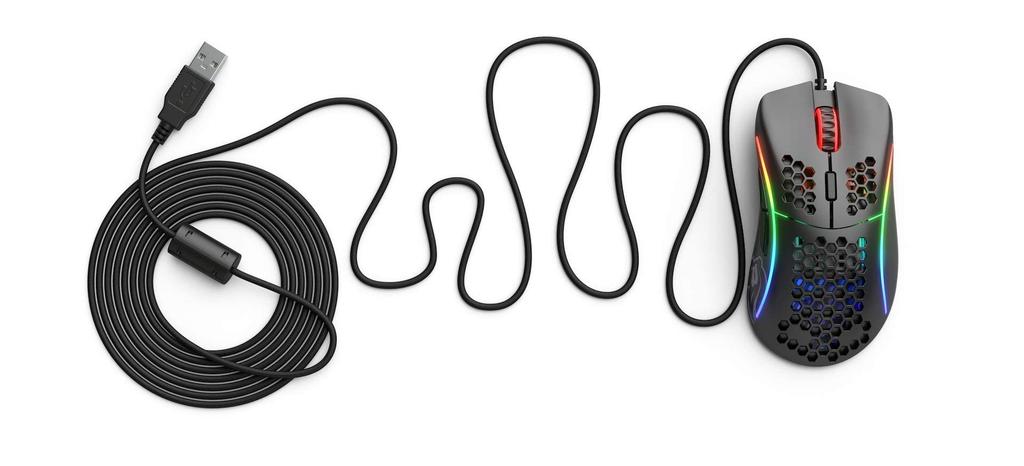 Игровая мышь Glorious Model D Проводная мышь Ergo Small RGB светящаяся 6 программных кнопок DPI 12 черная ПК оснащена переключателем Omron Игровая мышь (62g)