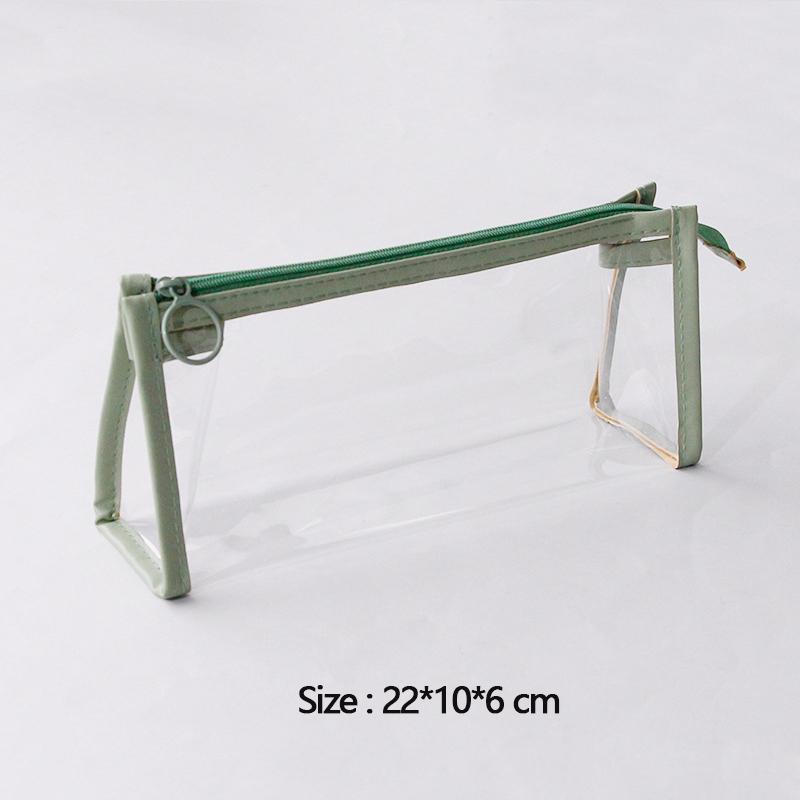 Прозрачный пенал большой вместимости, косметичка на молнии, водонепроницаемый чехол для хранения канцелярских принадлежностей, школьные принадлежности