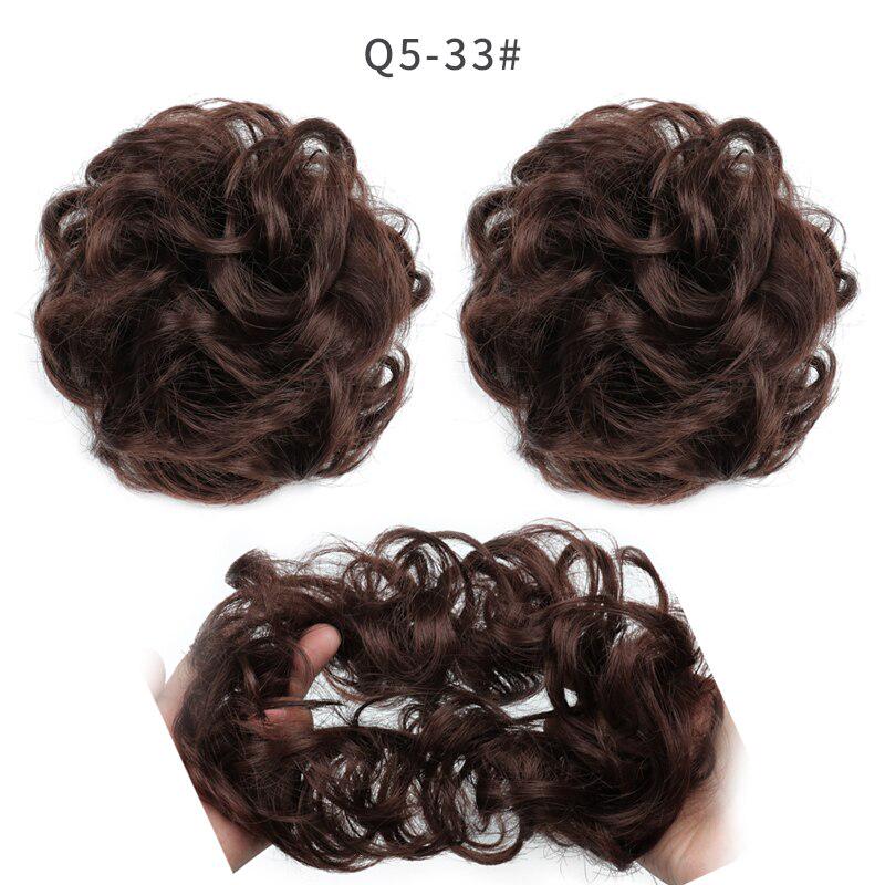 Synthetic Women Fashion Curly Messy Chignon Hair Bun Hair Accessories Elastic Fiber Hairpiece Chignon For Wedding Party Daily Use