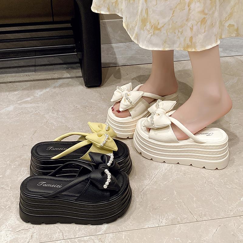 Модная женская обувь из натуральной кожи, домашние тапочки на платформе, сланцы, женские пляжные шлепанцы, пантофли, сабо 2025, домашние тапочки на платформе, женские