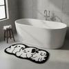 Non-slip Spider Web Rug Water-absorbent Halloween Decorative Carpet Home Decor Floor Mat  Hallway