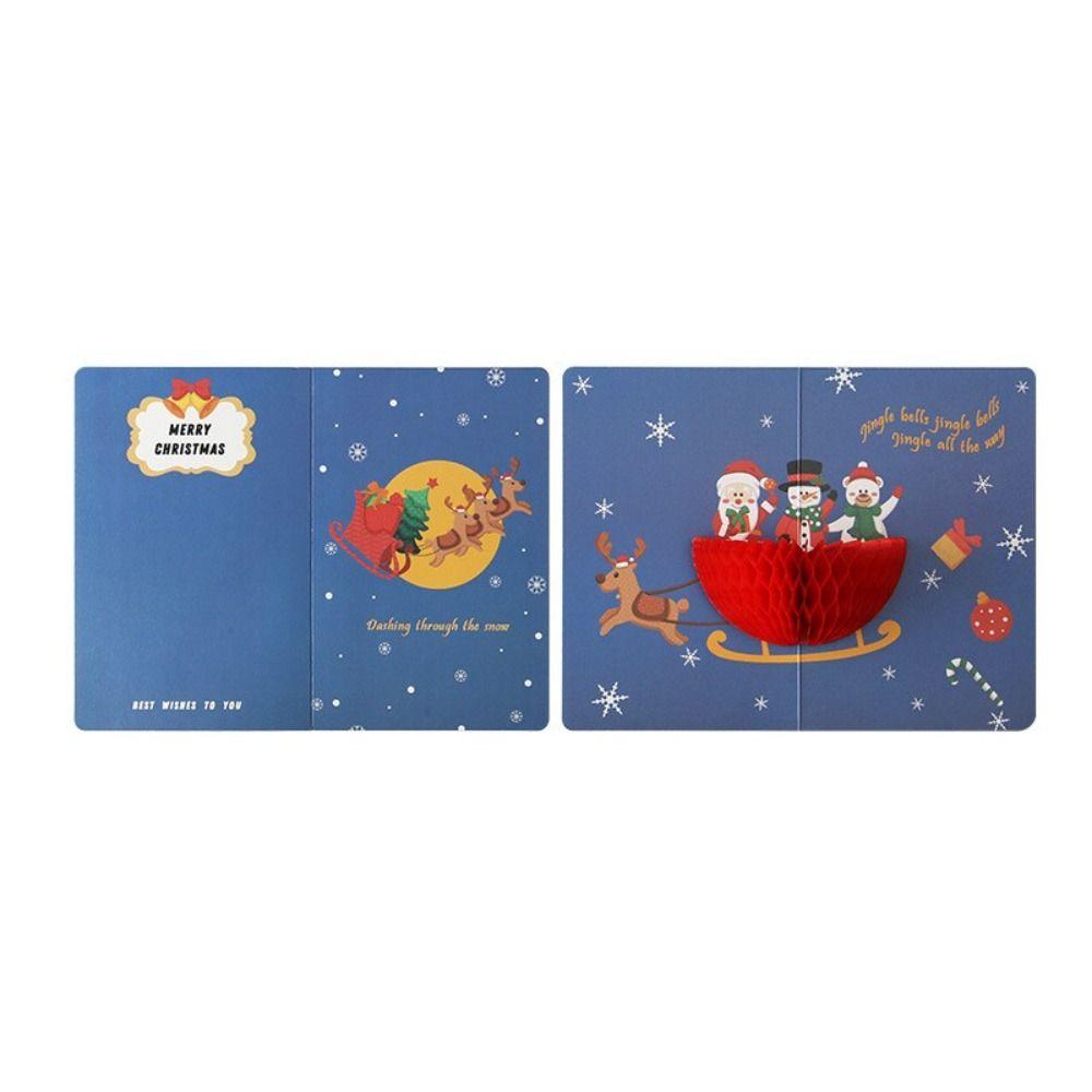 Gifts Santa Claus Blessing Cards Greeting Cards With Envelope Christmas Postcard Thank You Cards