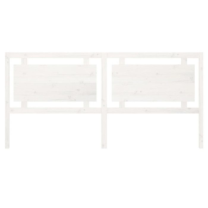 VidaXL Headboard White 205.5x4x100 Cm Solid Pine Wood 817961