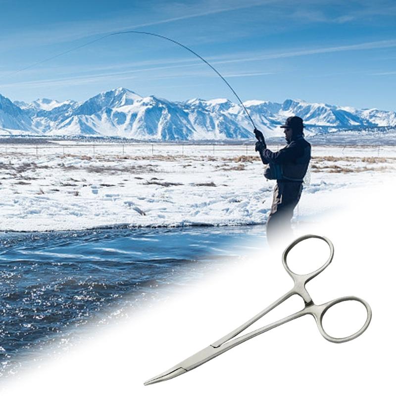 Piercing Pliers Clamps Locking Mechanism Hemostat Tool With Serrated Jaw For Fly Tying And Model Building