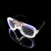 LED Light-Up Louver Glasses - Flashing Party Accessories for Disco & Bar Events