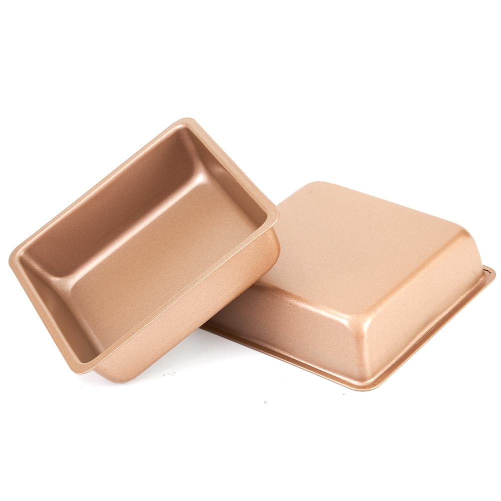 2x Non-Stick Baking Cooking Oven Sheet Roasting Dishes Tray 4inch Square Molds