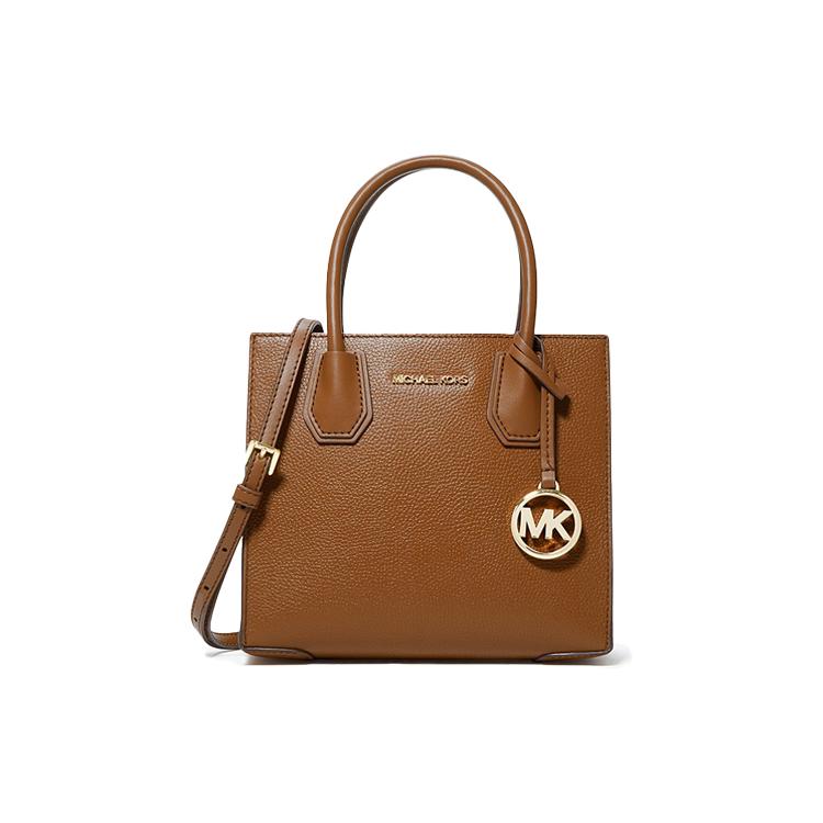 Michael Kors Кожаный кожаный сундук Mercer, Сумка-тоут, Сумка на плечо, Сумка через плечо Женская Тепло-коричневый 35S1GM9M2L-230