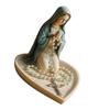 Elegant Holy Mother Father Statue Rosary Holder Tray Resins Prayer Box For Catholic Home Altar And Spiritual Decors