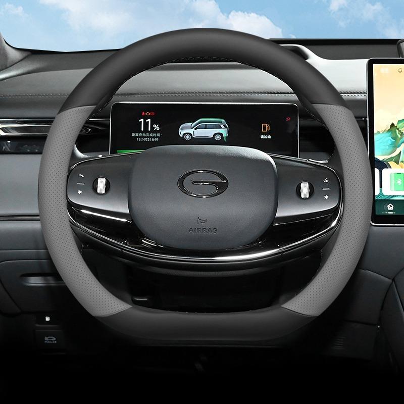 Для GAC Trumpchi S7 S9 2026 2026 Кожаная Накладка на Руль Автомобиля Ультратонкие Противоскользящие Накладки на Ручку Автомобиля Аксессуары для Интерьера