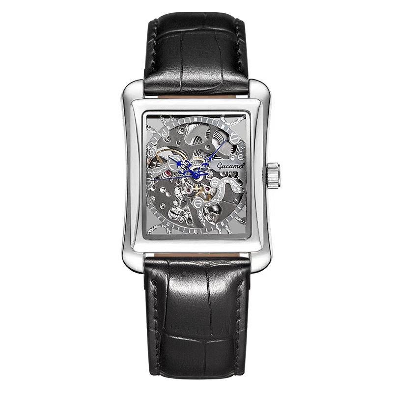 Новые Модные Квадратные Автоматические Механические Часы Лучшего Бренда Автоматические Часы Деловые Мужские Водонепроницаемые Светящиеся Часы