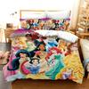 Мультяшная принцесса трехкомпонентный пододеяльник 3D цифровая печать постельное белье покрывало