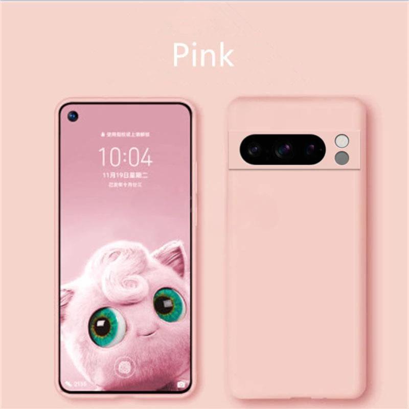 Ультратонкий Простой Чехол-Кожа из Жидкого Силикона для Google Pixel 10 9 Pro XL 8 7 A Pro Полный Комплект Ударопрочный Мягкий Защитный Чехол
