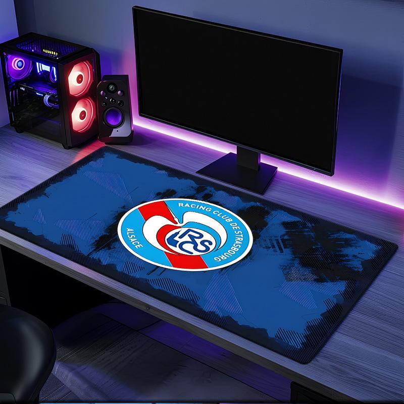 Racing Club Strasbourg Crest Mouse Pad, Rubber Base, Mouse Pad for Gamers and Office Use, Gaming Desk , Easy To Clean Mat Christmas fan gifts