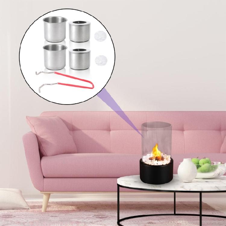 Outdoor Bioethanol Burners Pots Stainless Steel Ethanol Combustion Chamber Fuel Box Tabletop Fireplaces Accessories