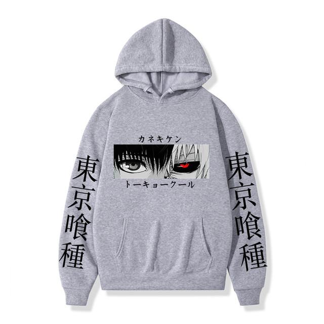 Tokyo Ghoul Аниме Мужские толстовки с капюшоном Пуловеры Толстовки с графическим принтом Кен Канеки Мужские толстовки с капюшоном Уличная одежда