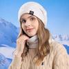 2PCS/Set Soft Knitted Hat Warm Beanie Cap Gift Women Hats Scarfs Set  for Women