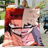Мягкое плюшевое одеяло My Hero Academia с героями мультфильмов, фланелевое одеяло для гостиной, спальни, кровати, дивана, чехол для пикника