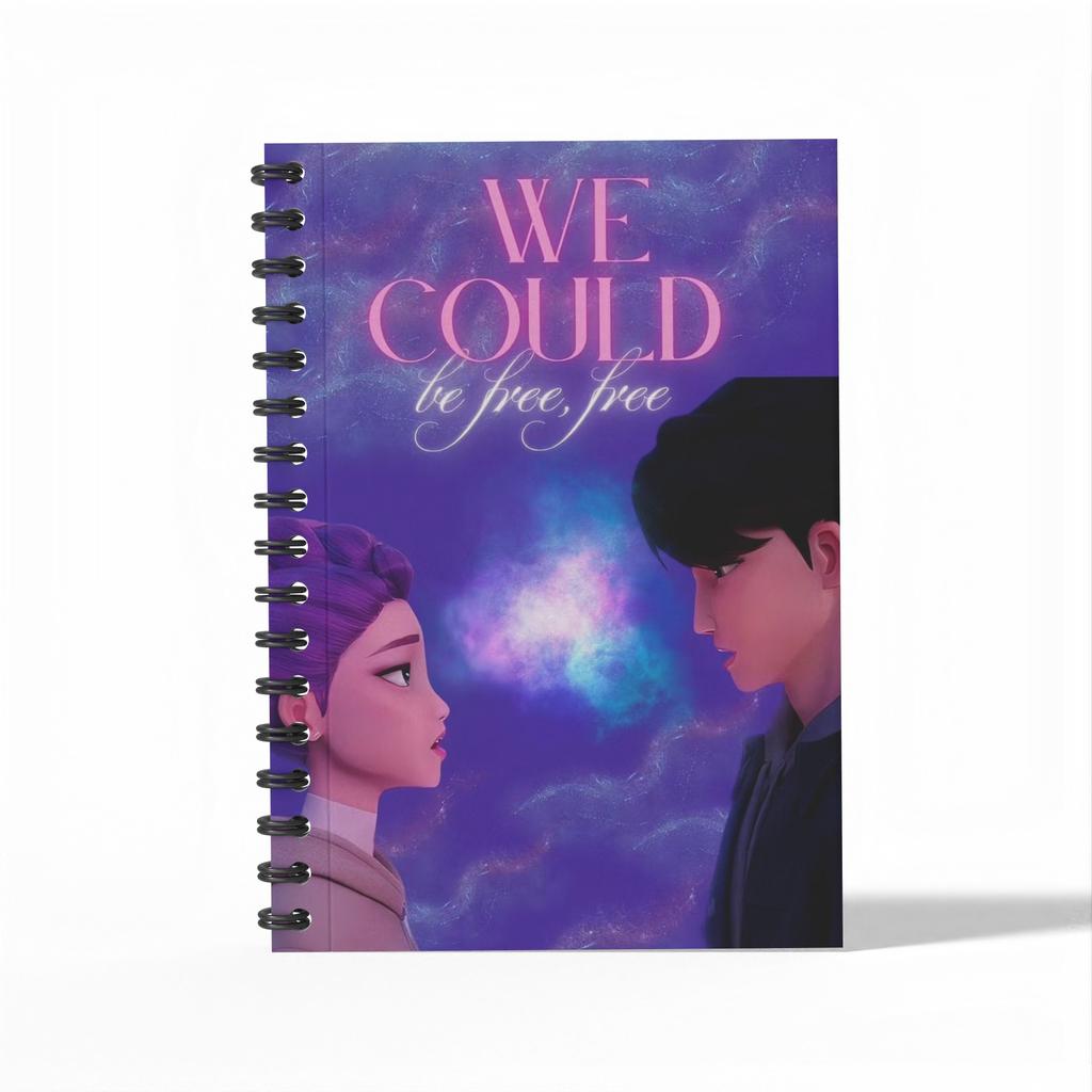 4pcs K-pop Demon Hunter Witch Hunting Squad Surrounding Students A6 Coil Notebook Student Stationery