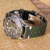 Тканевый ремешок для часов Omega Кожаный ремешок для часов Seiko 22 мм 20 мм Бабочка Пряжка Прошивка Коричневый ремешок для мужчин