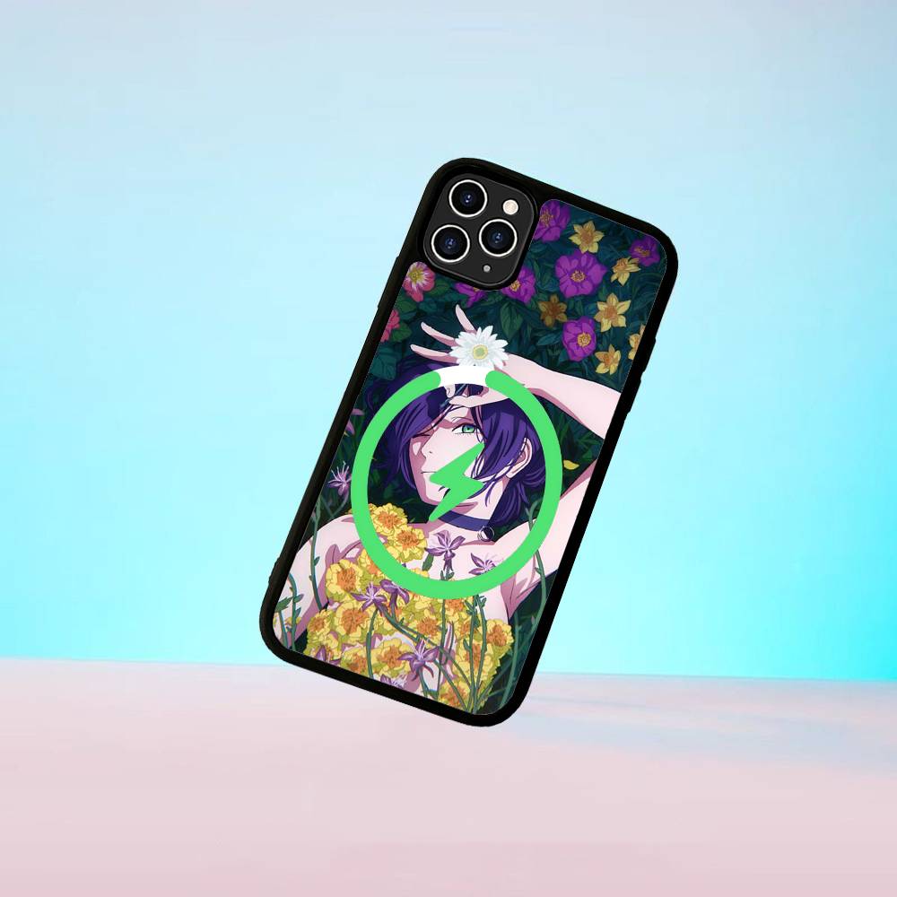 Аниме C-Человек-бензопила Магнитный матовый чехол для телефона Для IPhone 16 17 15 14 13 12 11 Для Magsafe Беспроводная зарядка Чехол