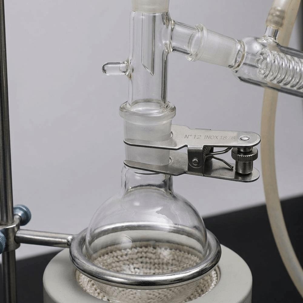12#, 18#, 28#, 35#, 40# Silver Tone Spherical Joint Clamp Lab Equipment Assembly