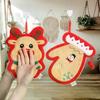 Cute Christmas Cleaning Towel Coral Velvet Hand Towel Snowman Bathroom Hanging Absorbent Dishcloth Soft Cleaning Cloth Rag