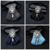 Polyester Rhinestone Bow Tie Solid Color Shirt Collar Luxury Ribbon Bow Tie  Daily