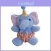Cute Elephant Plush Toy Keychain With Patterned Scarf For Kids