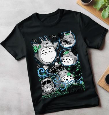 Мой сосед Тоторо ФутболкаСтудия Ghibli Унесенные призраками Аниме Подарочная футболка, мультяшная