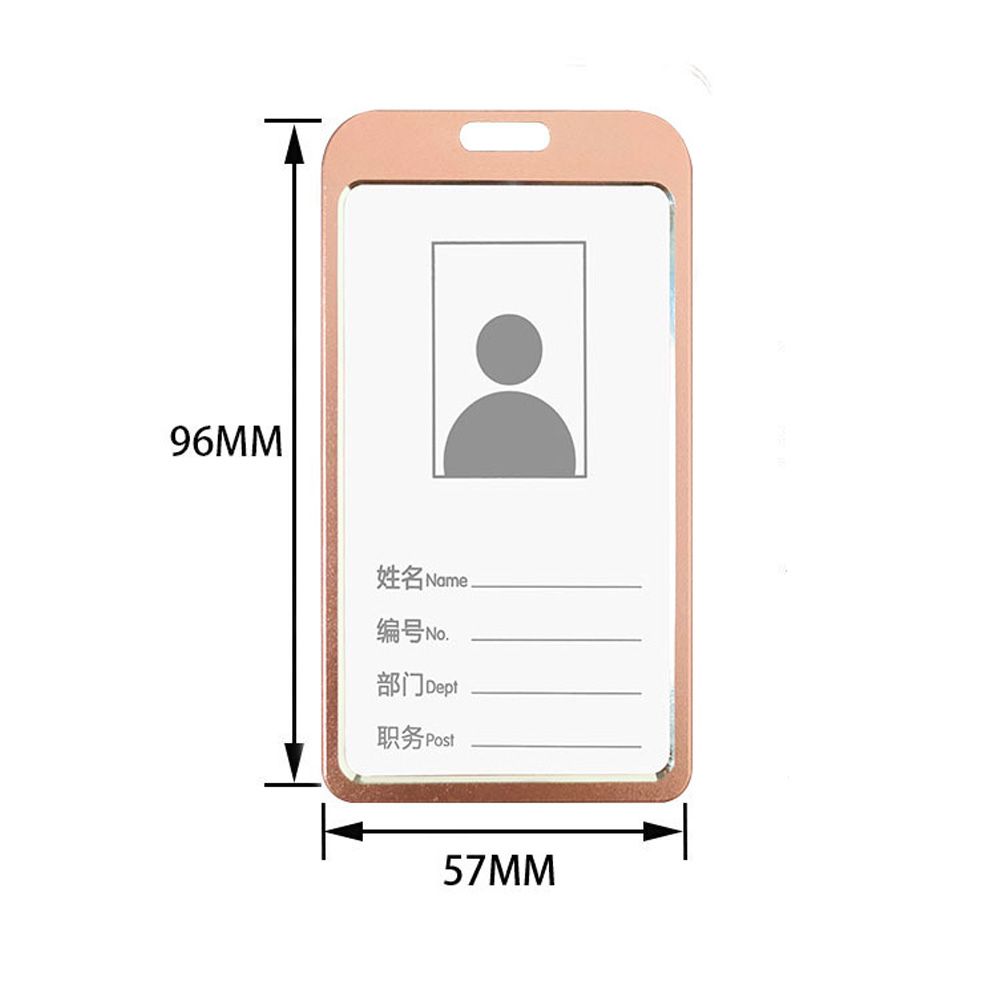 Identity Case Metal Clip Office Supplies Name Cover Name Tag Holder Card Holder Vertical Card Cover