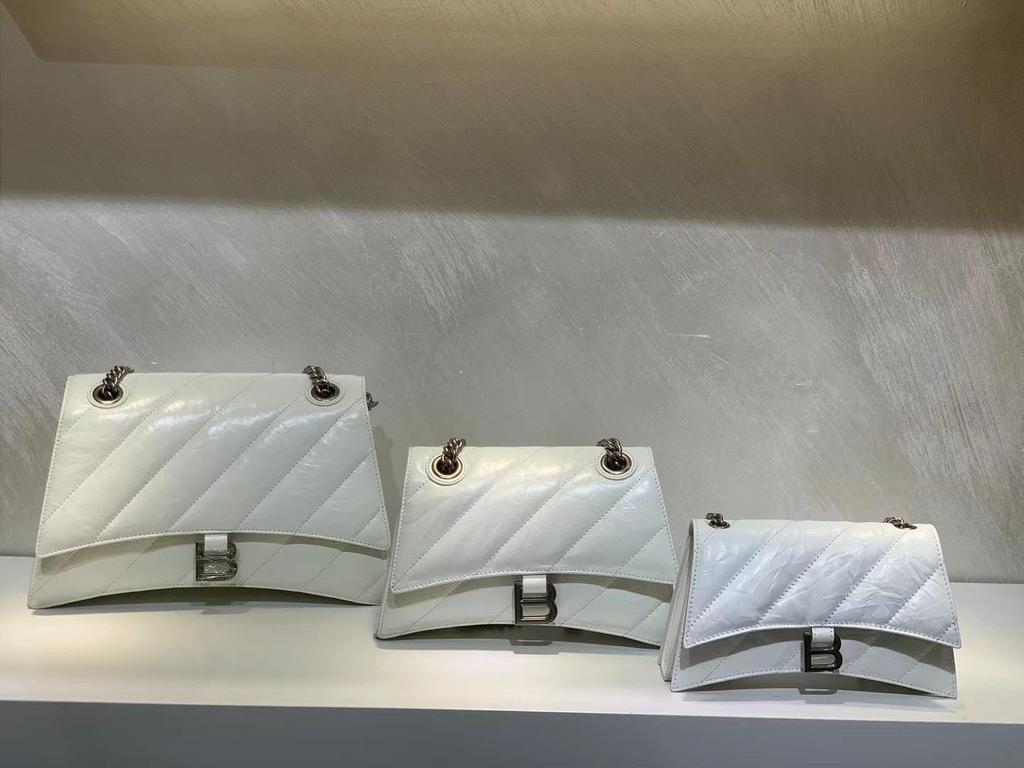 Сумка из коровьей кожи с плиссировкой в форме песочных часов и бриллиантами, весна/лето 2023 г., с пряжкой-цепочкой в форме буквы B — женская сумка через плечо/через плечо