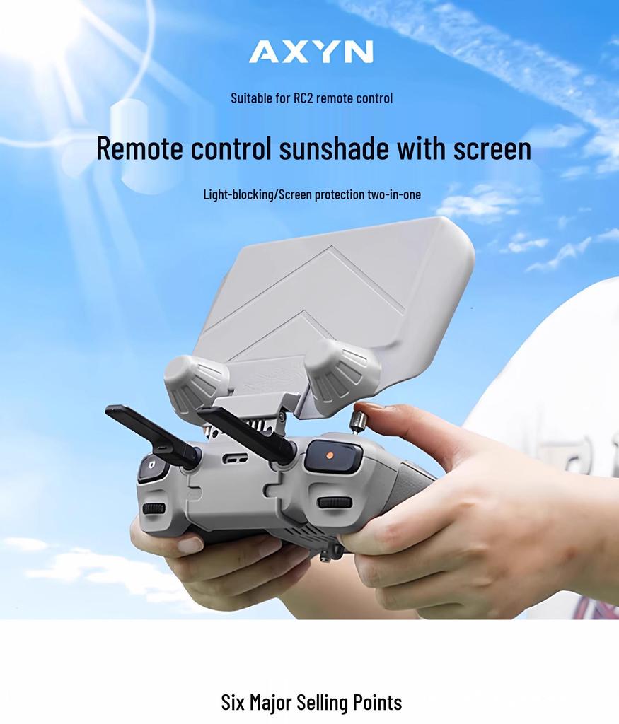 DJI Mavic 4 Pro/Air 3S/Mini 5 Pro Sunshade Protective Cover for RC N3/RC2 Controllers.