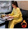 Осенне-зимний 2025 года повседневный комплект для женщин в корейском стиле: худи и брюки с широкими штанинами